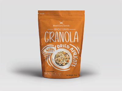 Packaging Design concept granola handlettering package design