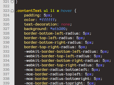 CSS3 Code for My Benefit code css textmate