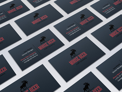 Moose Beer business cards design branding businesscards graphic design print