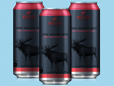 Moose beer - dark winter beer packaging beerdesign branding design graphic design logo package packaging print