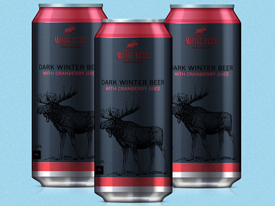 Moose beer - dark winter beer packaging