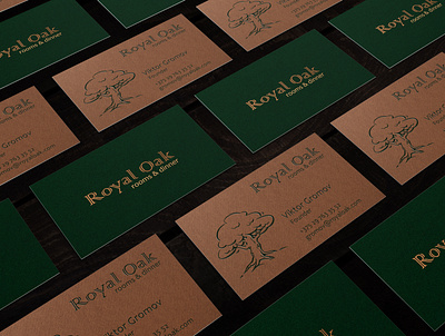 Royal Oak Hotel Brand Identity brand identity branding business cards design graphic design hotel design hotel identity logo print