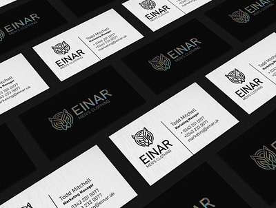 Einar Clothing Personal Business Cards Design brand brand identity branding business cards corporate identity design documentation graphic design identity logo marketing print stationary stationery