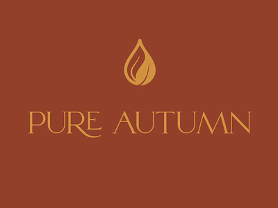 Pure Autumn Logo branding design identity illustration layout logo logo design print typography vector
