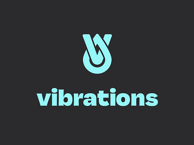 Vibrations Logo (monogram) branding design identity illustration logo logo design monogram logo typography vector
