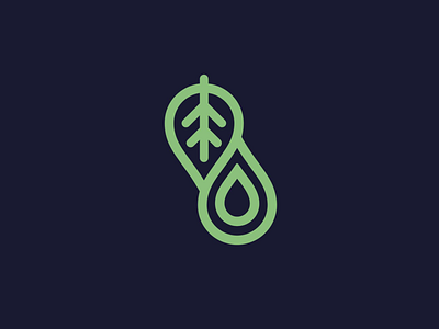Leaf + Droplet Icon branding design icon identity illustration logo logo design vector