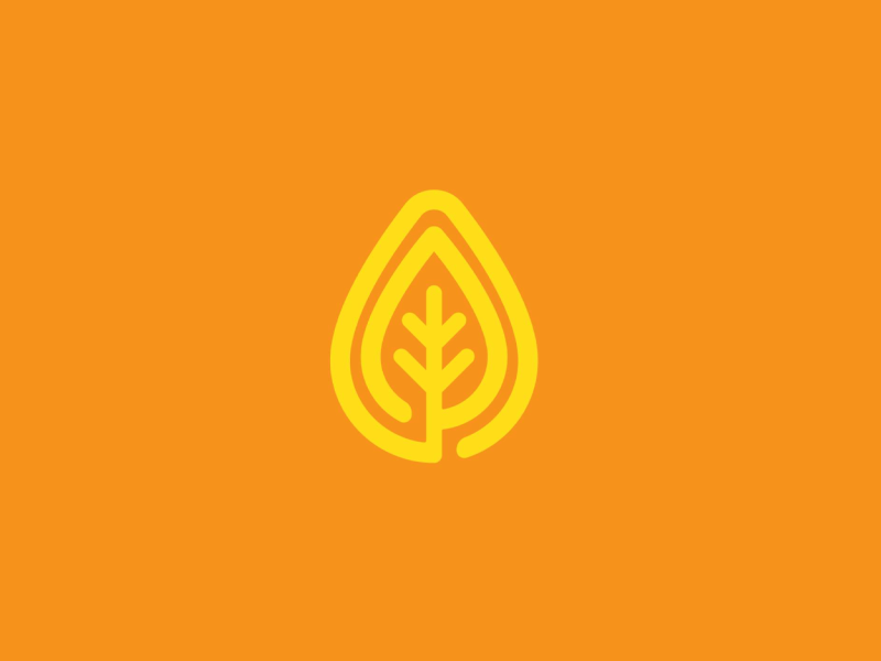 Leaf + Droplet Icon by Paul Lukes on Dribbble