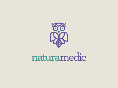 Naturamedic Owl Logo branding design icon identity illustration logo logo design print typography vector