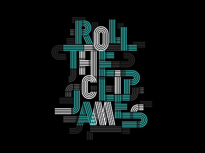 Roll The Clip James T-Shirt Design apparel branding identity illustration logo print typography