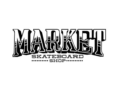 Market Skateshop Logo branding hand lettering identity illustration logo print typography