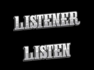 Listener & Listen Hand Lettering