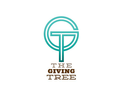 Giving Tree Logo branding hand lettering identity illustration logo print typography