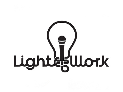 Lightwork Logo branding identity illustration logo print typography vector