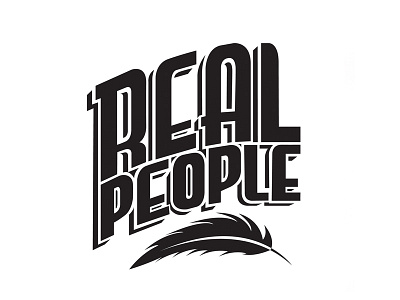 Real People Recordings Logo branding hand lettering identity illustration logo print typography