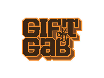 Gift of Gab Hand-Lettering branding hand lettering identity illustration logo print typography