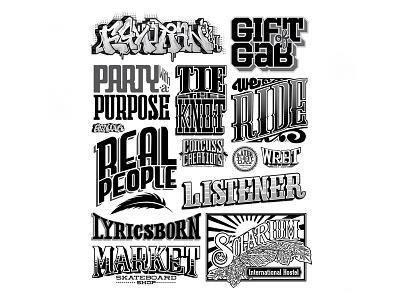 Various Hand Lettering