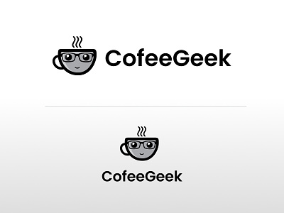 Coffee Geek - Cafe Logo Template cafe logo geek glasses kopi logo nerd nerd logo