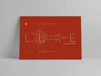 Star Wars Luke Skywalker schematic design