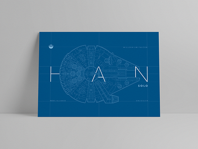 Star Wars Han Solo schematic design blueprint hansolo illustration millenniumfalcon poster schematic starwars t shirt tshirtdesign typography wallpaper