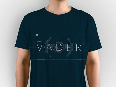 Darth Vader Schematic Design blueprint darthvader illustration poster schematic starwars t shirt tieadvancedx1 tiefighter tshirtdesign typography