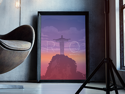 Rio sunset poster