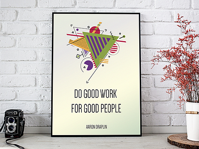 Do Good Work Poster abstract design poster poster competition