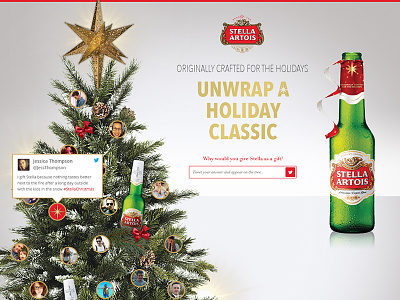 Stella Christmas Concept beer campaign christmas microsite photoshop stella twitter