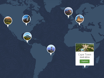 Trip Advisor Microsite conceptual map microsite social travel web design world
