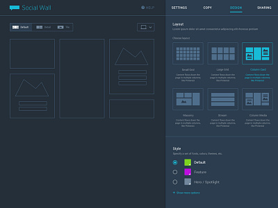 Module Editor admin cms components data visualization editor selection controls social ui ux