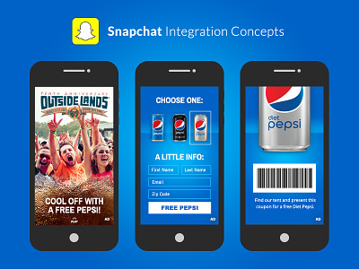 Snapchat Integration Concepts coke data capture marketing pepsi snapchat social