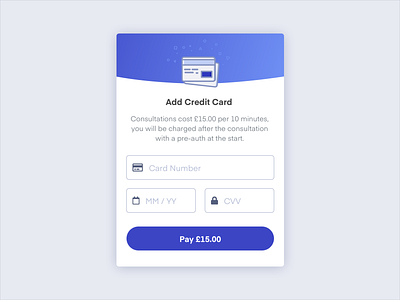 Credit card modal