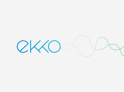 Ekko Logo branding color design flat icon logo logomark minimal typography vector