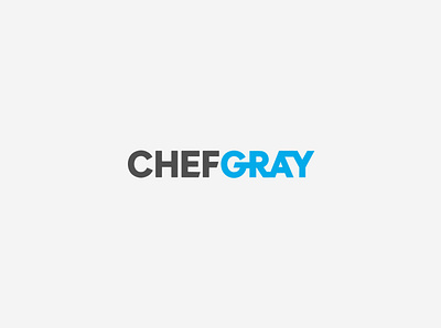 Chef Gray Logo branding clean logomark minimal type type design vector wordmark