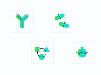 EliteImmune Icons animation badge branding flat gradient icon illustration art minimal vector