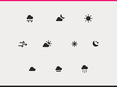 Weather Icons badge flat icon illustration minimal ui ui design vector visual communications weather