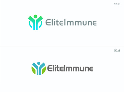 EliteImmune Logo Redesign flat gradient healthcare logo icon logo mark logo mark symbol icon logo redesign minimal redesign redesign concept vector