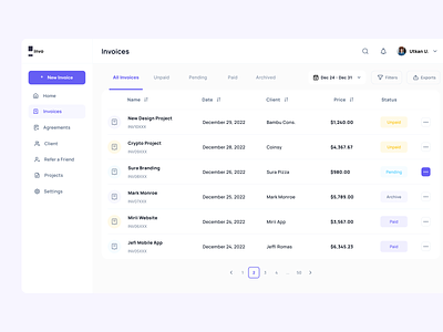 Invo - Invoice Dashboard