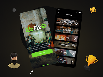 WeFix App Design ui