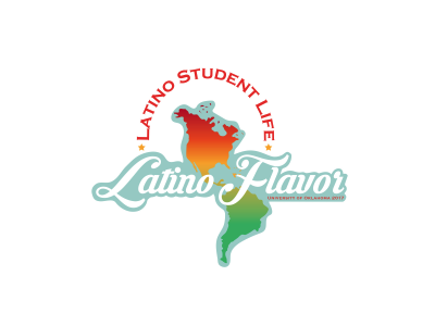 Latino Flavor Oklahoma University illustration logo oklahoma university student life vector