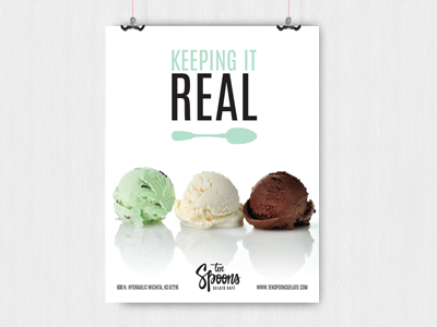 10Spoons Gelato Shop (group project) design gelato logo magazine ad photgraphy photoshop