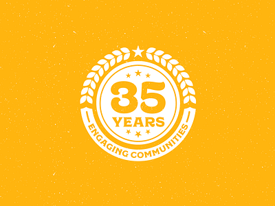 CEI 35 Years Anniversary design illustration seal stamp vector