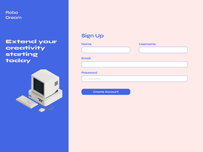 Sign Up Page dailyui graphic design ui