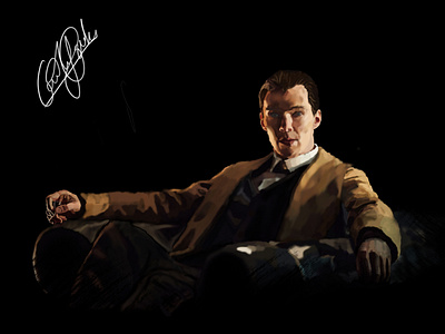 Digital  artwork of  Sherlock Holmes