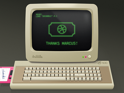 Thanks for drafting me Marcus! computer debut draft floppy retro terminal thanks