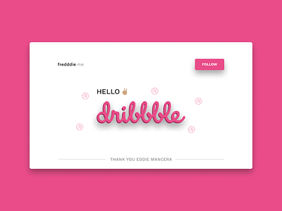 Hello Dribbble! 👋