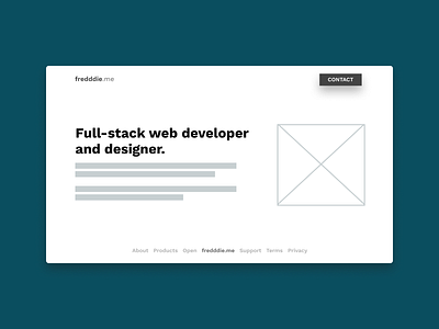 Personal Website Wireframe