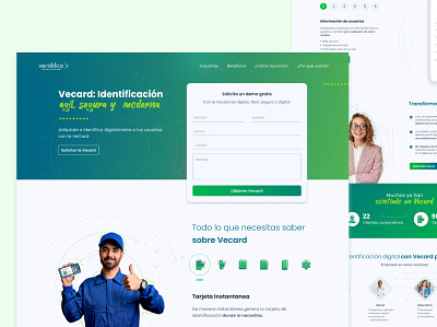 Ve-card | Landing page adobe xd app design design system figma landing page marketing responsive design strategy ui ux web web design