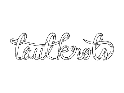 Tautknots hand lettering logo logotype script shoelace type typography