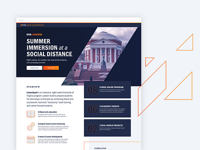 University Program Landing Page academic branding design digital education graphic design ui university ux vector website