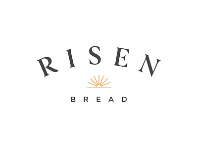 Risen Bread branding design flat graphic design icon illustration logo minimal typography vector